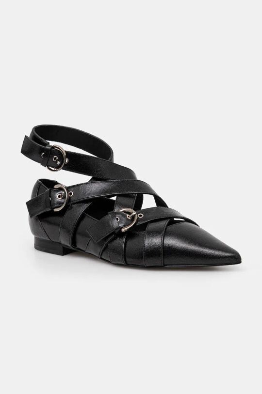 Кожаные балетки Giani Pinko, черный