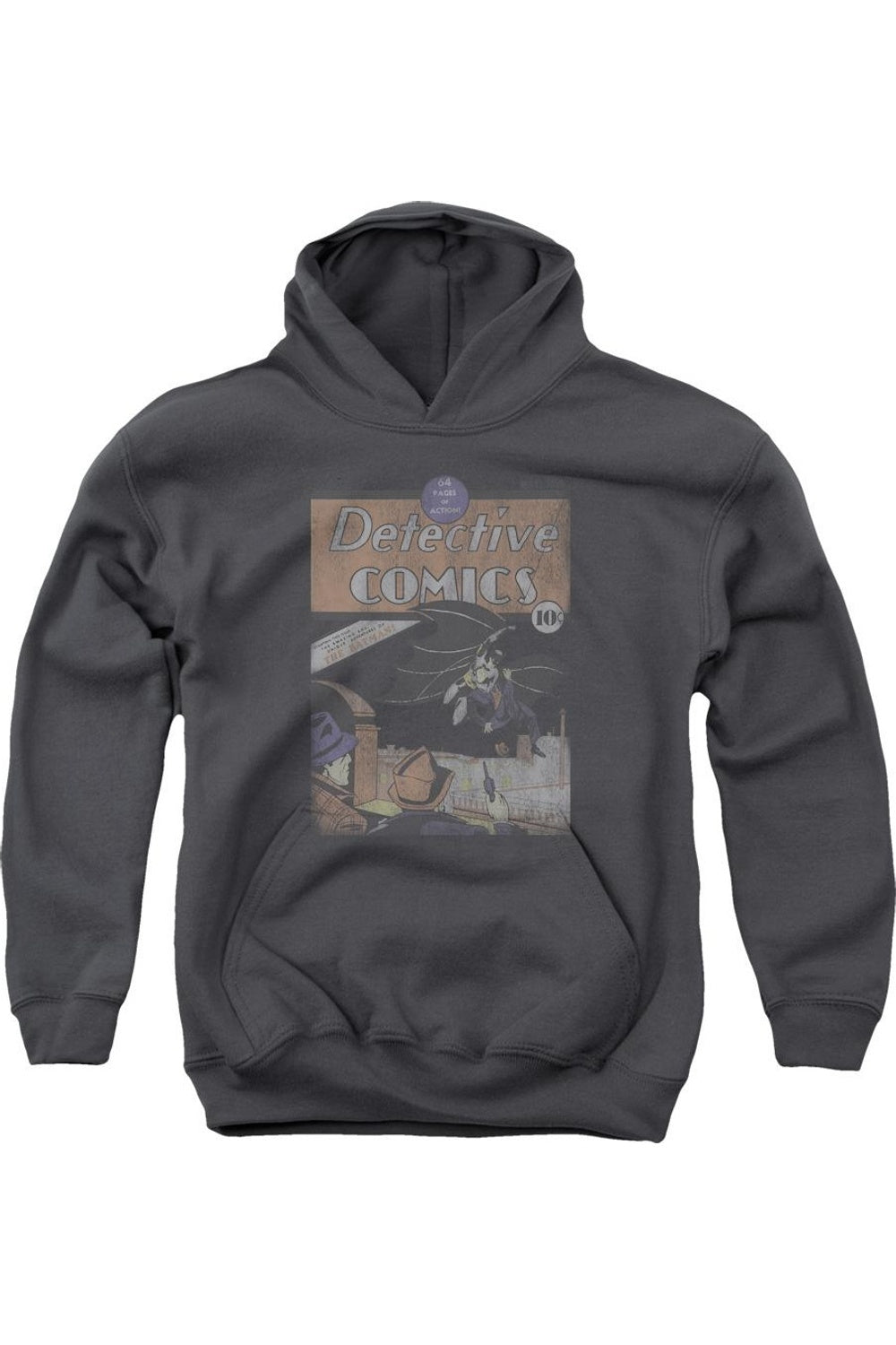 

Толстовка с капюшоном DC Comics Detective #27 потертая молодежная Gildan, Charcoal