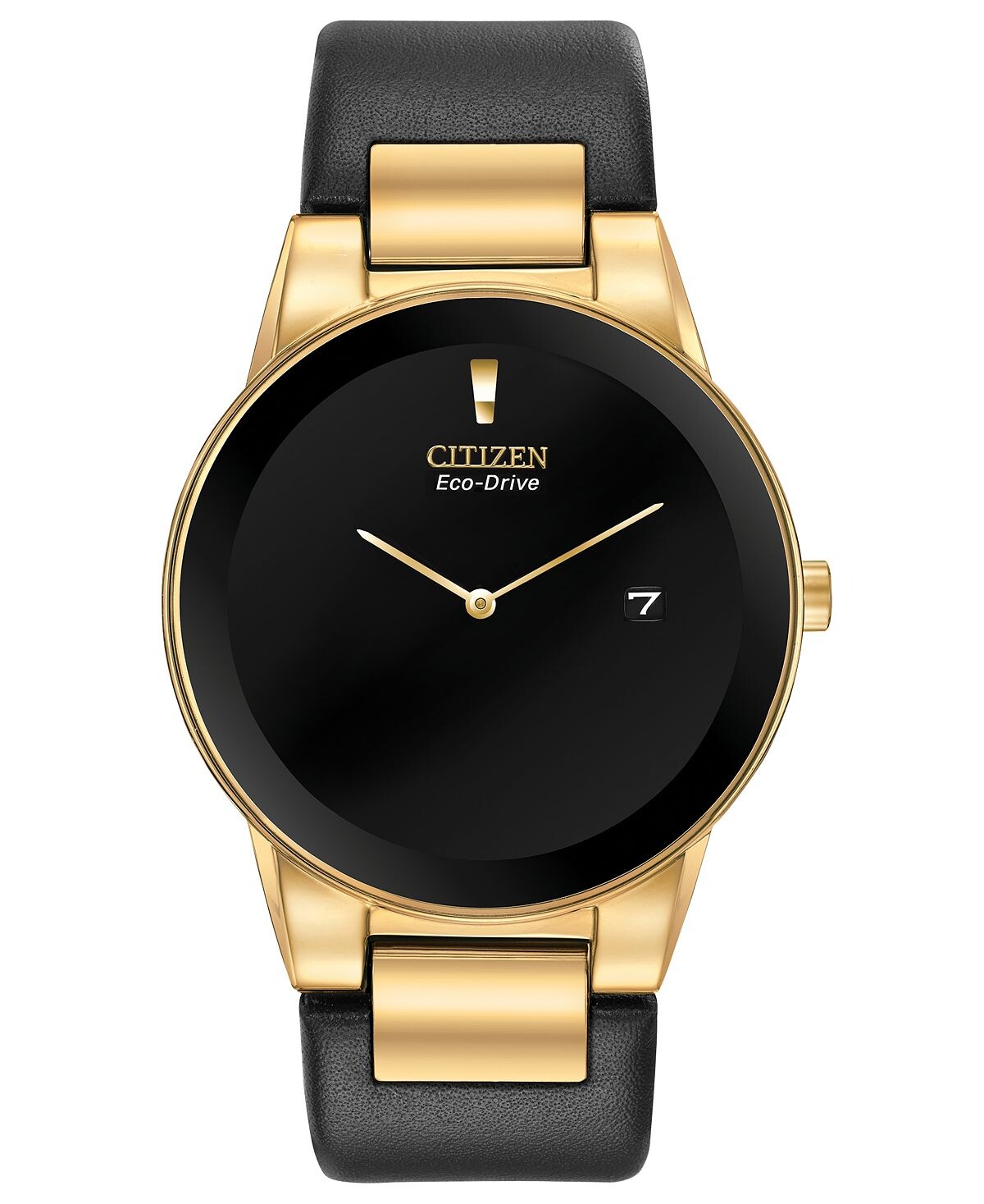 

Мужские часы Axiom Eco-Drive 40 мм с черным кожаным ремешком Citizen