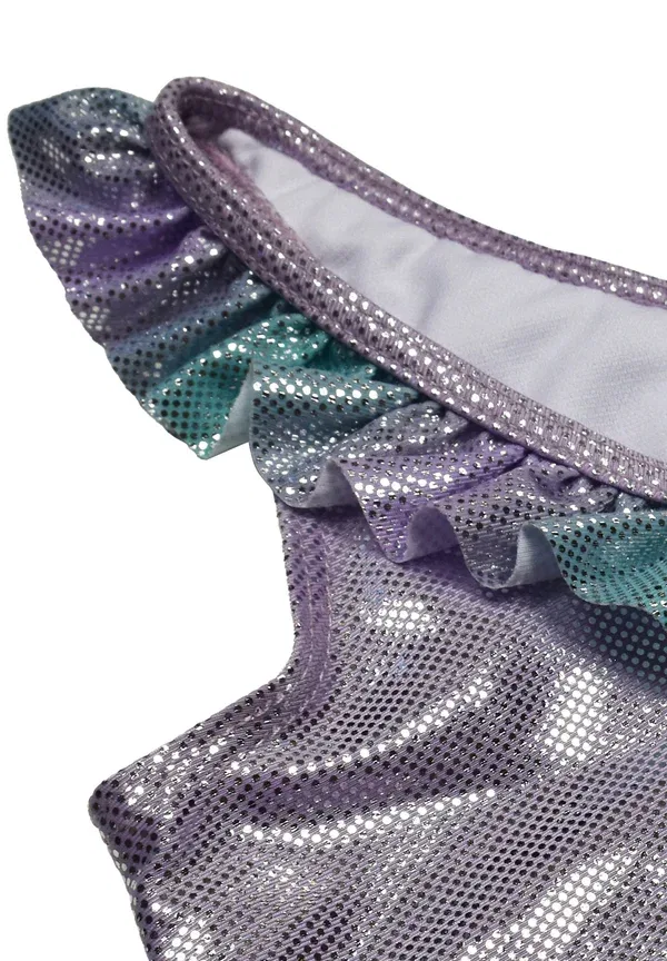 Купальник Disney Frozen Elsa, цельный, с блестками и рюшами, лиловый — фото 3