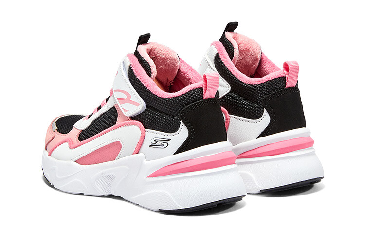 Детские тренировочные кроссовки GS Mid-top Core Black / Cloud White / Team Shock Pink 2 Skechers, розовый — фото 4
