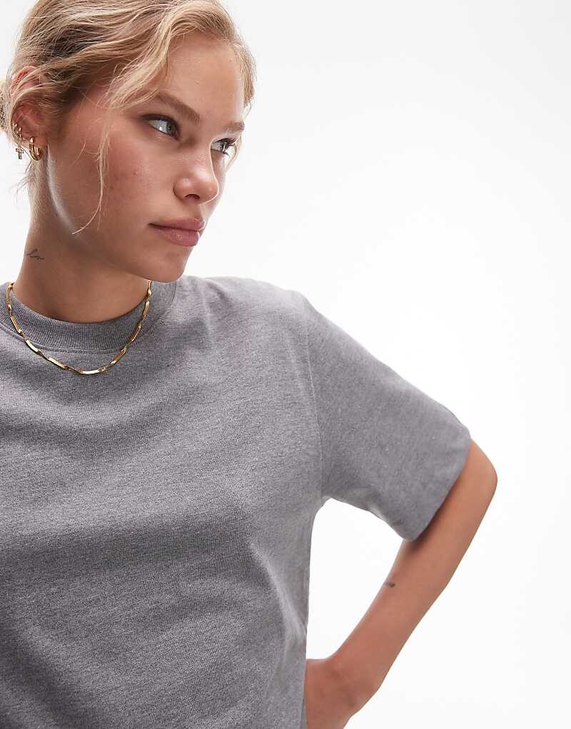 

Topshop – Высококачественная футболка в пестрый темно-серый цвет