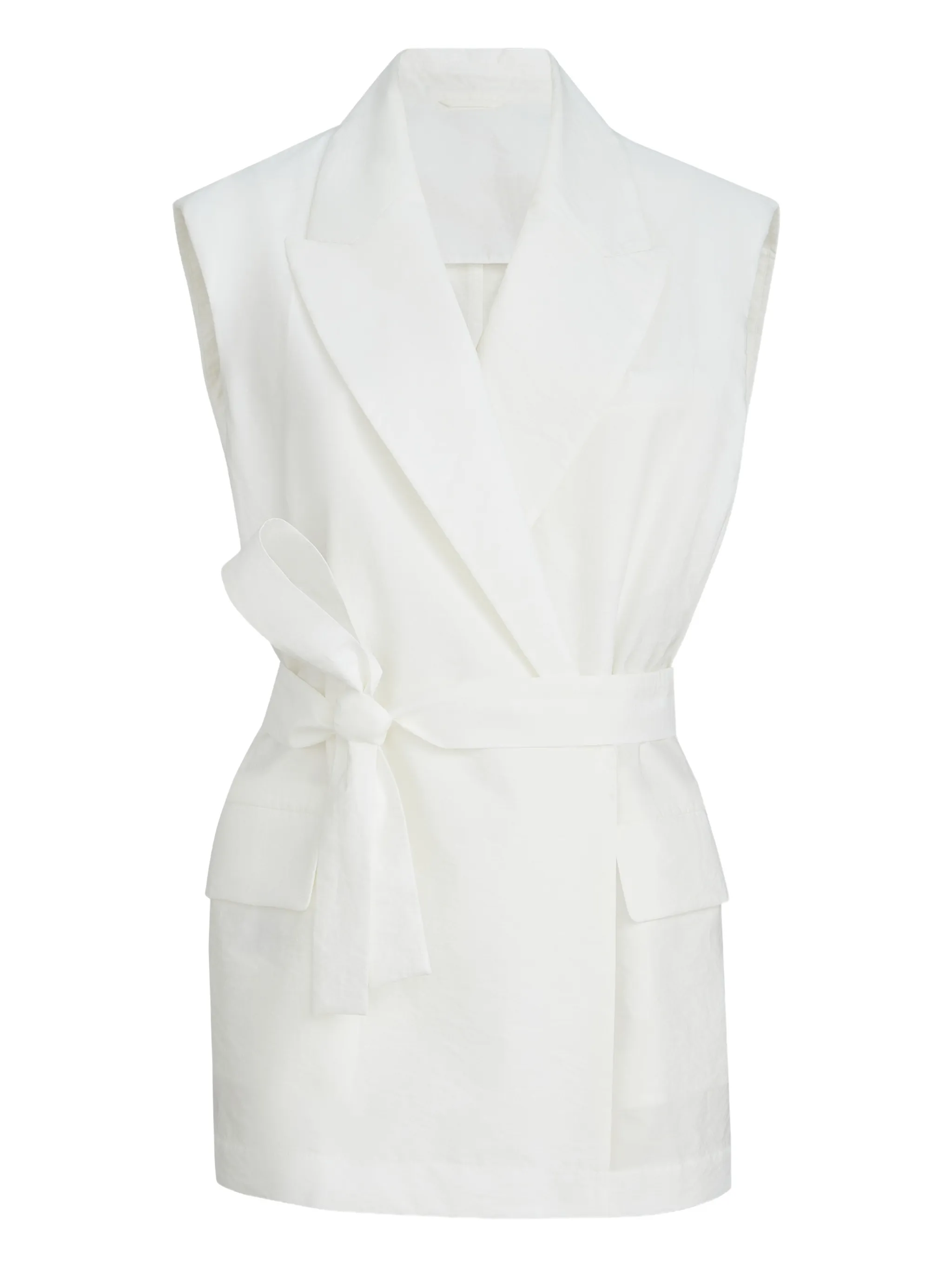 

Жилет с поясом Brunello Cucinelli, белый