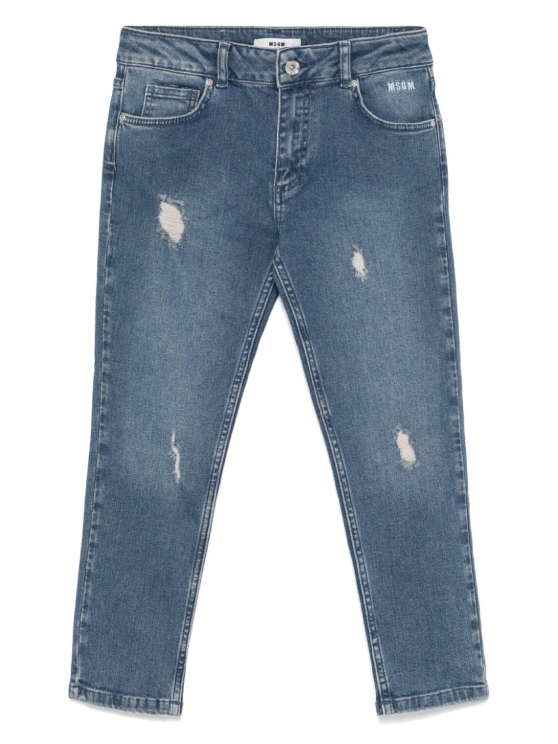 

Узкие джинсы MSGM Kids, синий