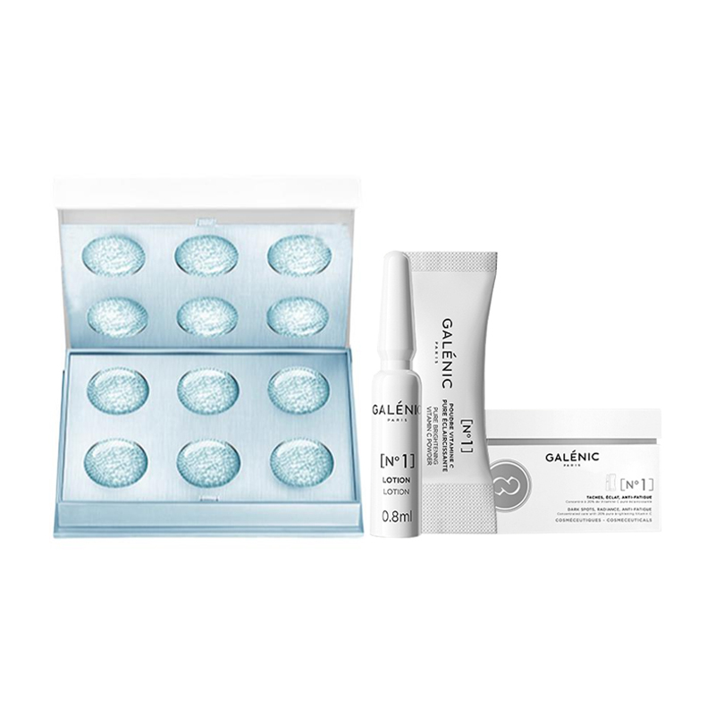 GALENIC Маска для лица little blue pearl, сыворотка с витамином c, набор для ухода за кожей, успокаивающий и осветляющий — фото 2