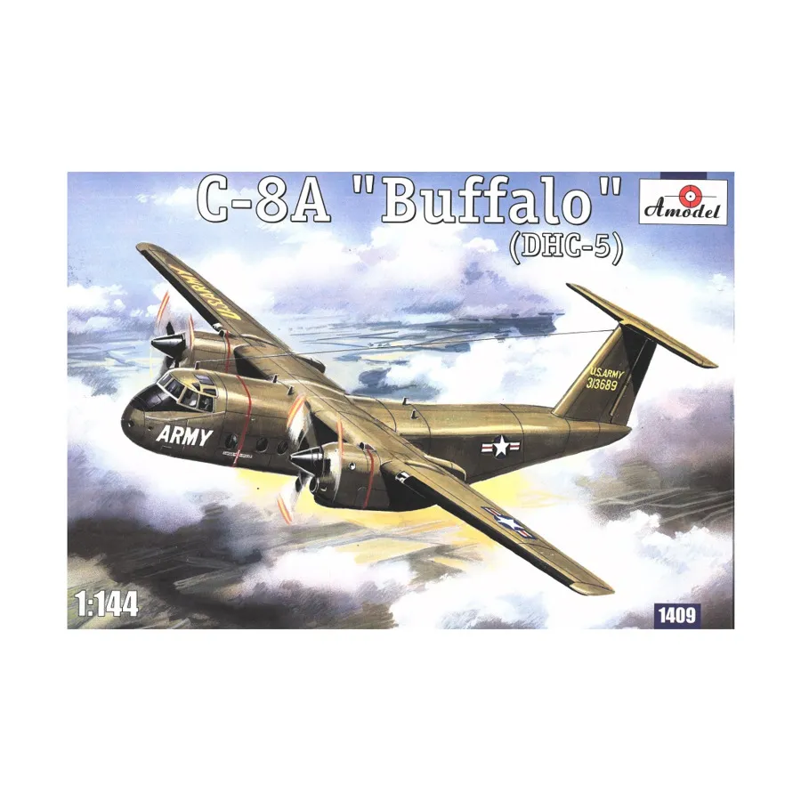 

C8A Buffalo (DHC5) Транспортный самолет ВВС США, Aircraft Models (1:144) (Amodel)