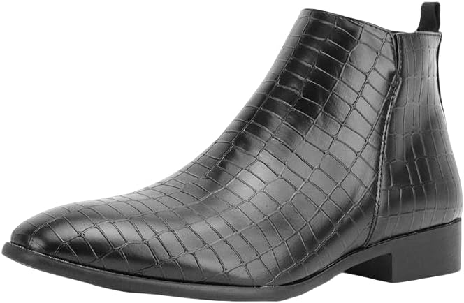 

Мужские ботинки Santimon Chelsea с крокодиловым принтом, классические, легкие и удобные, на молнии, повседневные и официальные, черный