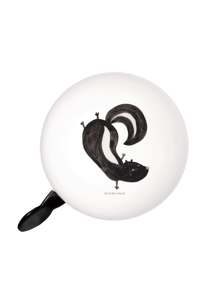

Mr. & Mrs. Panda Велосипедный звонок, стойка на руках в виде скунса, без слогана, белого цвета