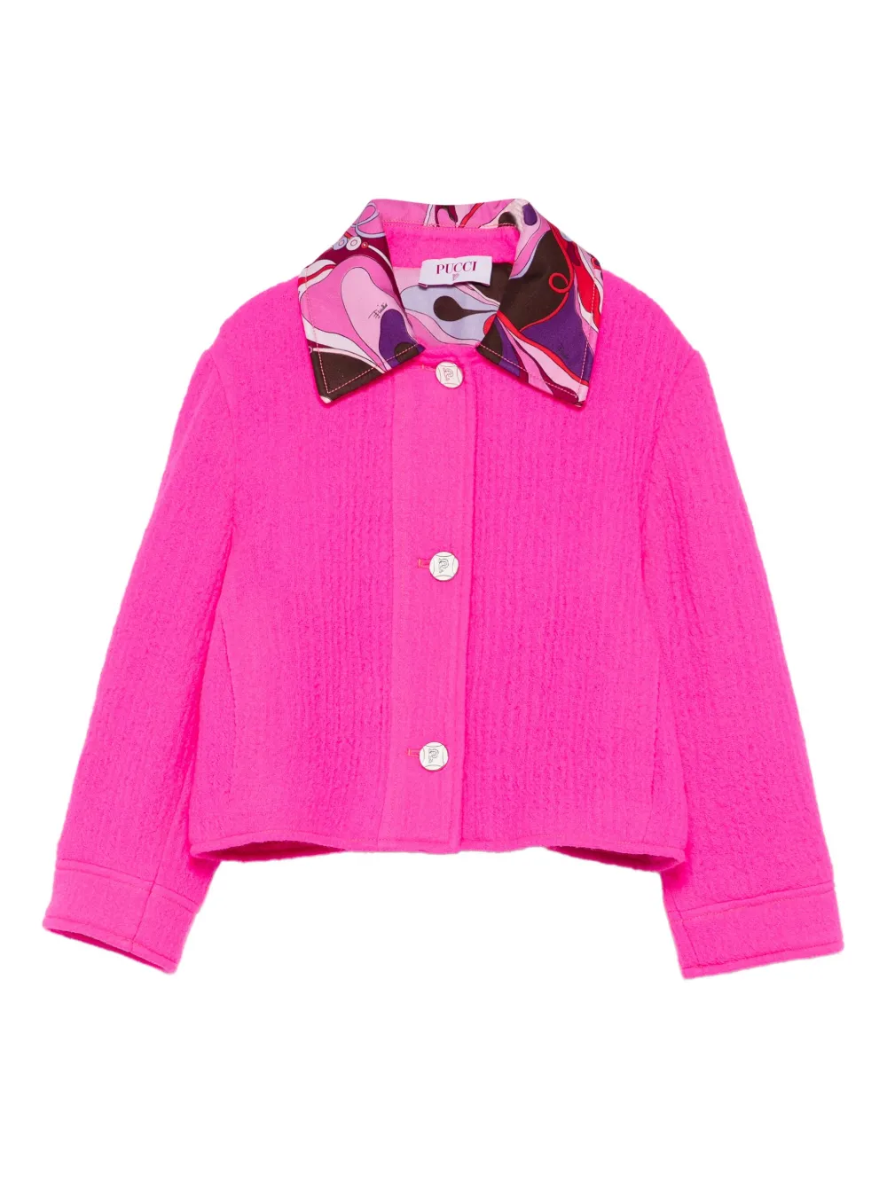 

Жакет с контрастным воротником PUCCI Junior, розовый