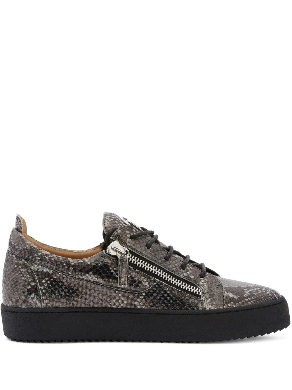 

Кеды Frankie со змеиным принтом Giuseppe Zanotti, черный
