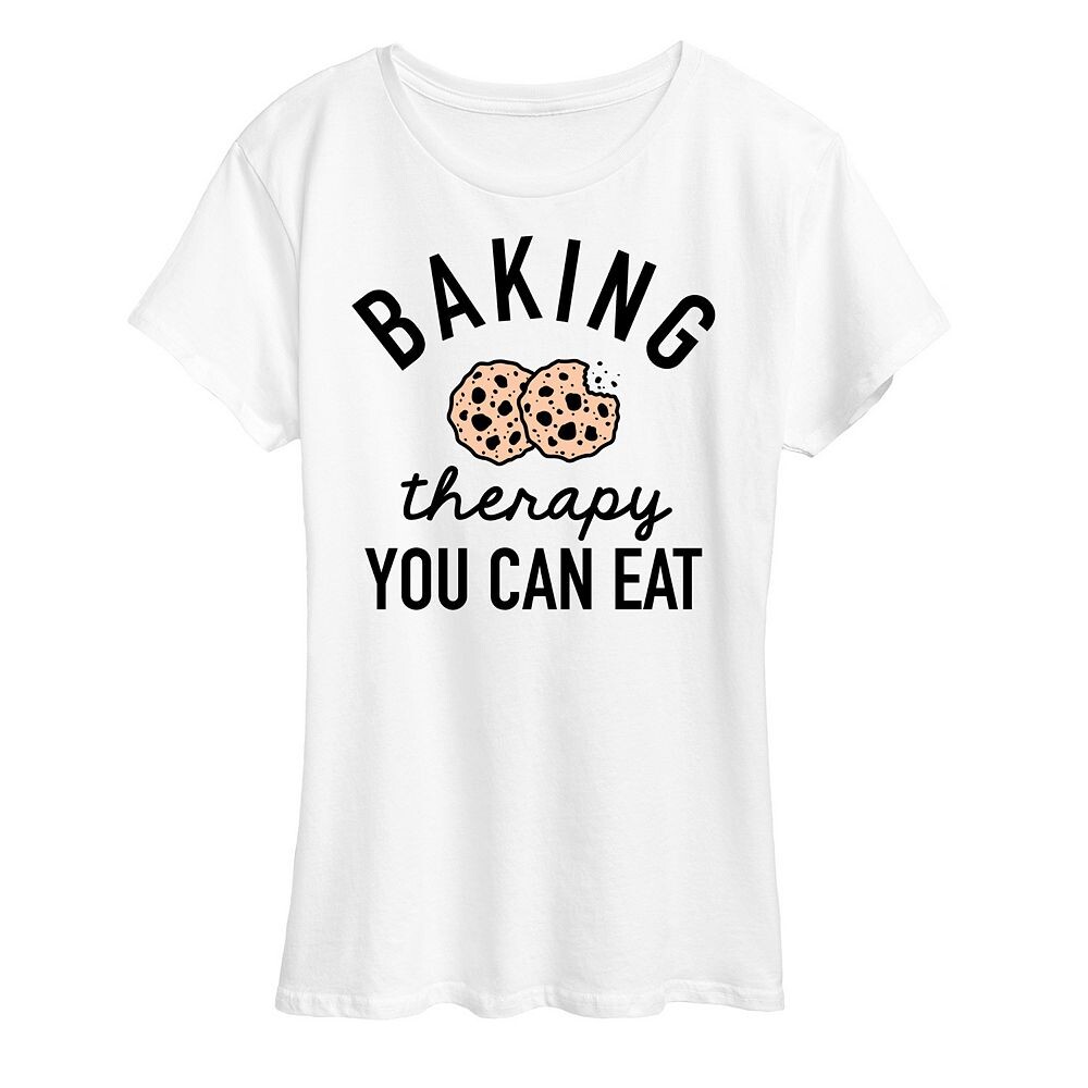

Женская футболка с рисунком Baking Therapy Licensed Character, белый