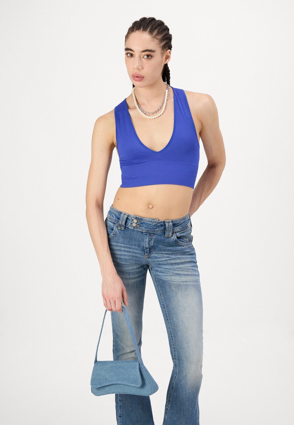 

Топ JOSIE BDG Urban Outfitters, синий