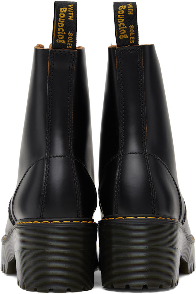 Ботинки на каблуке Leona vintage из гладкой кожи Dr. Martens, черный — фото 2