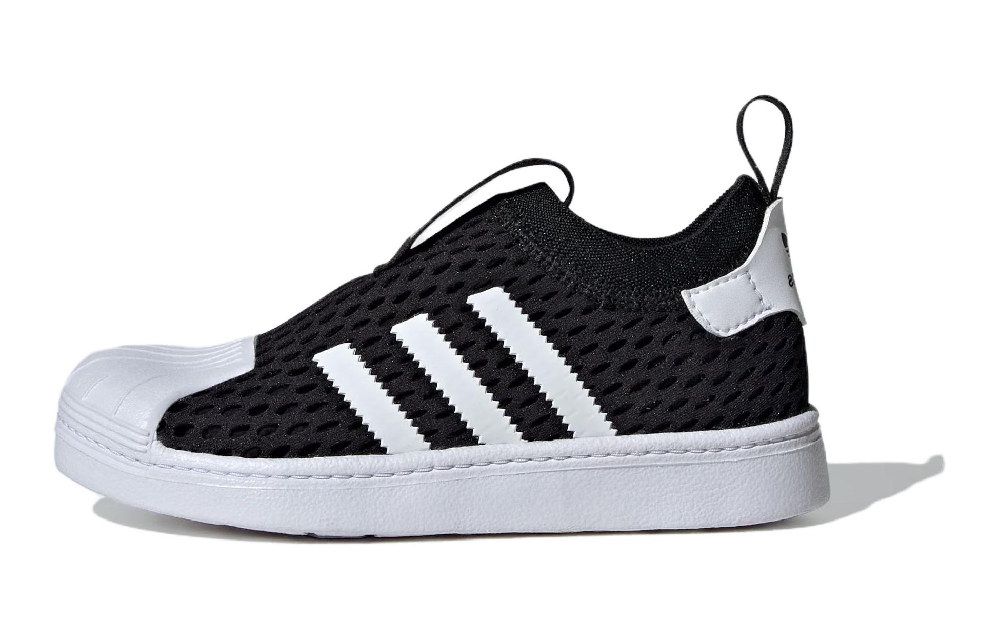 

Adidas originals Superstar Series Kids Кроссовки для скейтбординга для детей, Black/White/Gold