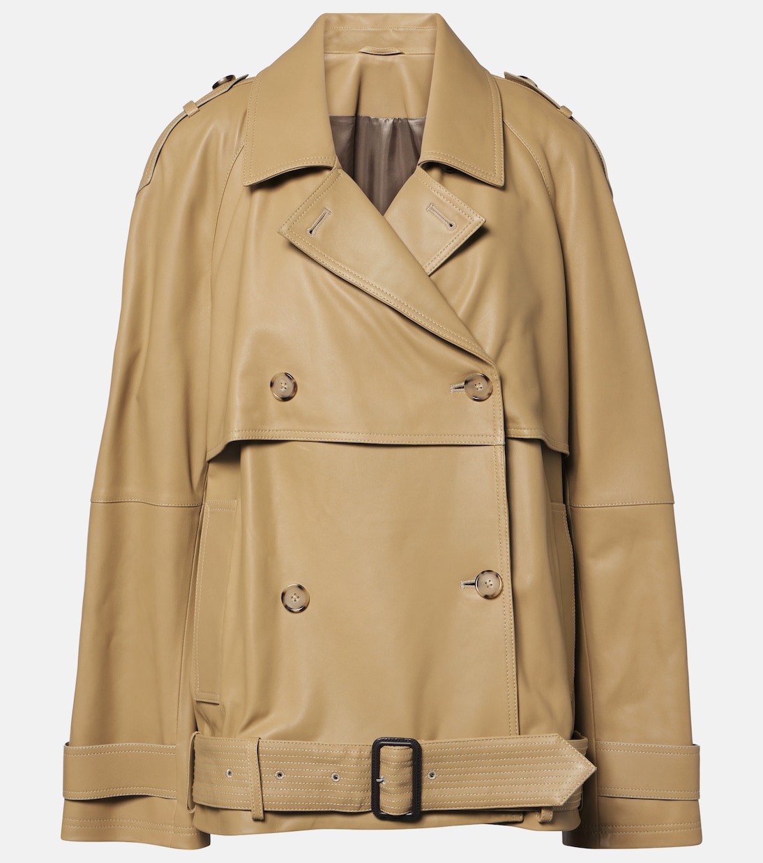 

Кожаная куртка оверсайз Toteme, Desert