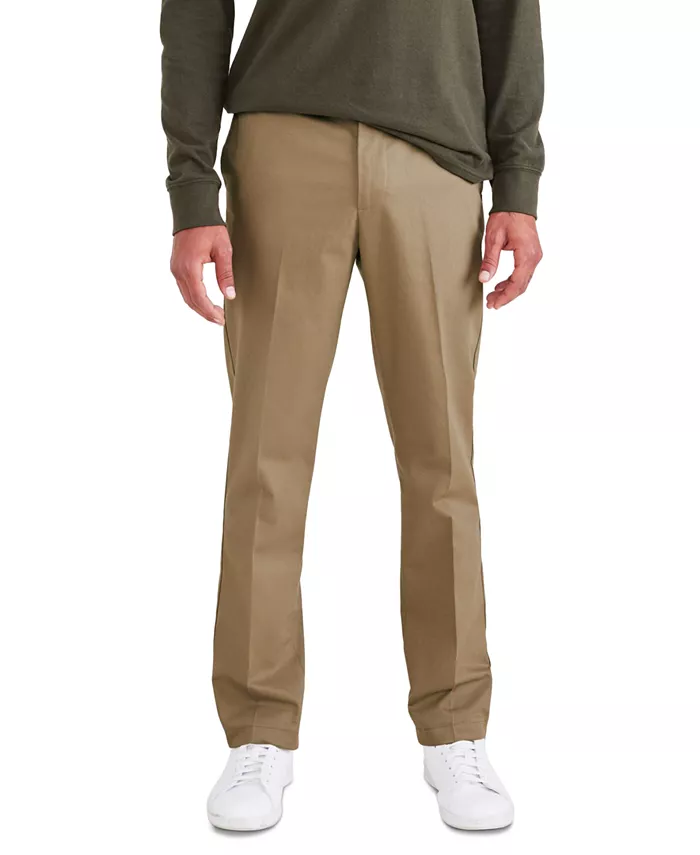 

Мужские брюки Signature Slim Fit Iron Free Khaki с защитой от пятен Dockers, коричневый/бежевый