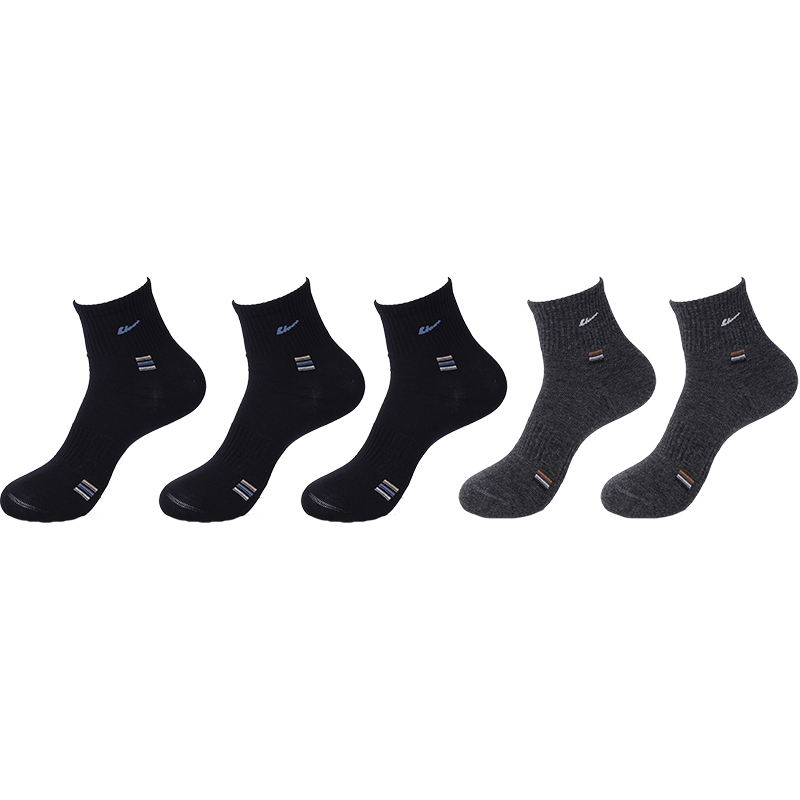 

Унисекс носки Mid Calf WARRIOR, 3 черный+2 темно-серый