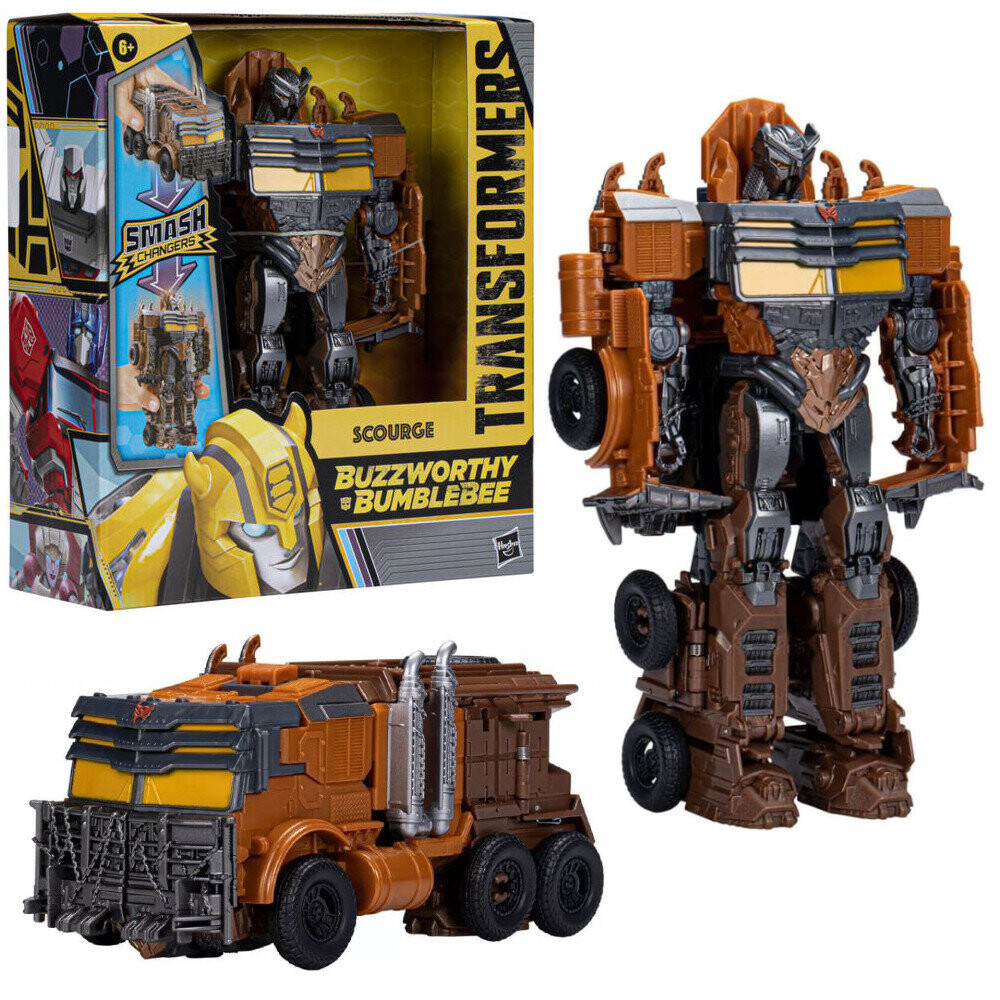 

Фигурка Transformers Rise Of The Beasts Smash Changers Buzzworthy Bumblebee Scourge F3929 Hasbro