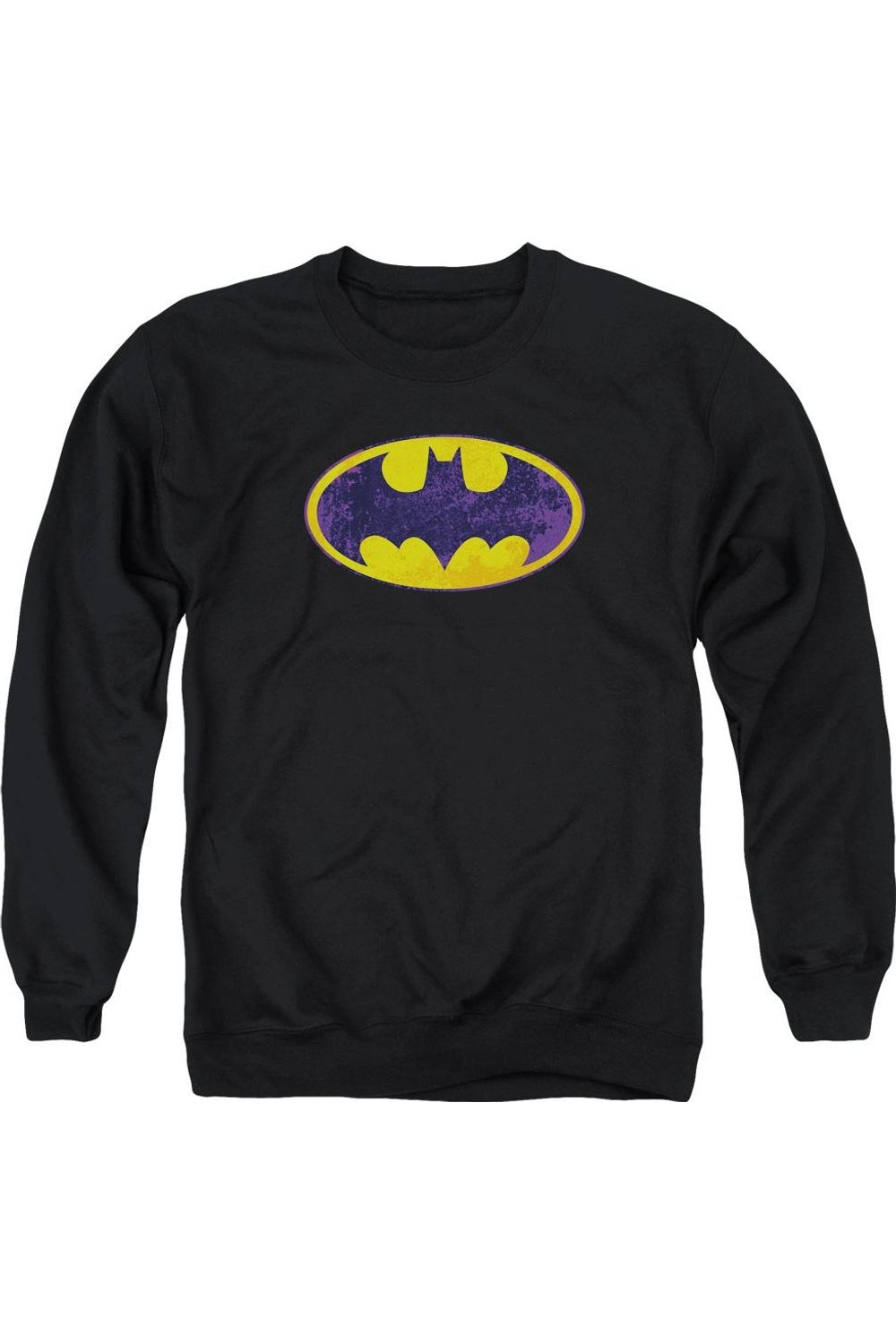 

Толстовка Batman Bm Neon Distress Logo для взрослых с круглым вырезом Gildan, черный