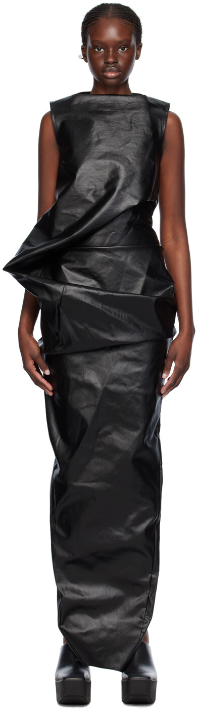 

Черное джинсовое платье-макси Elipse Rick Owens, Черный, Черное джинсовое платье-макси Elipse Rick Owens