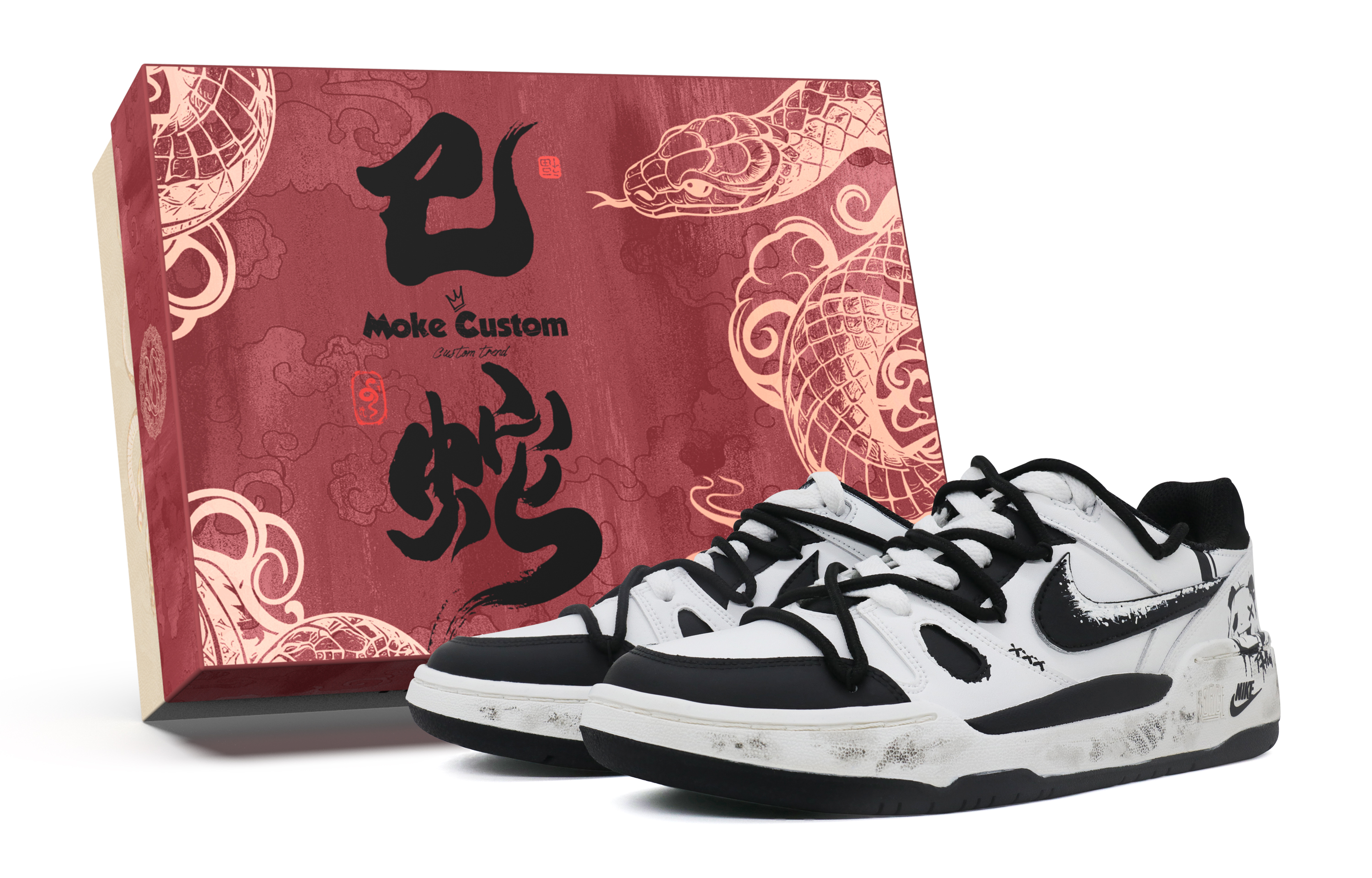 

Nike Кроссовки для скейтбординга Full Force Low Top, мужские, черно-белые