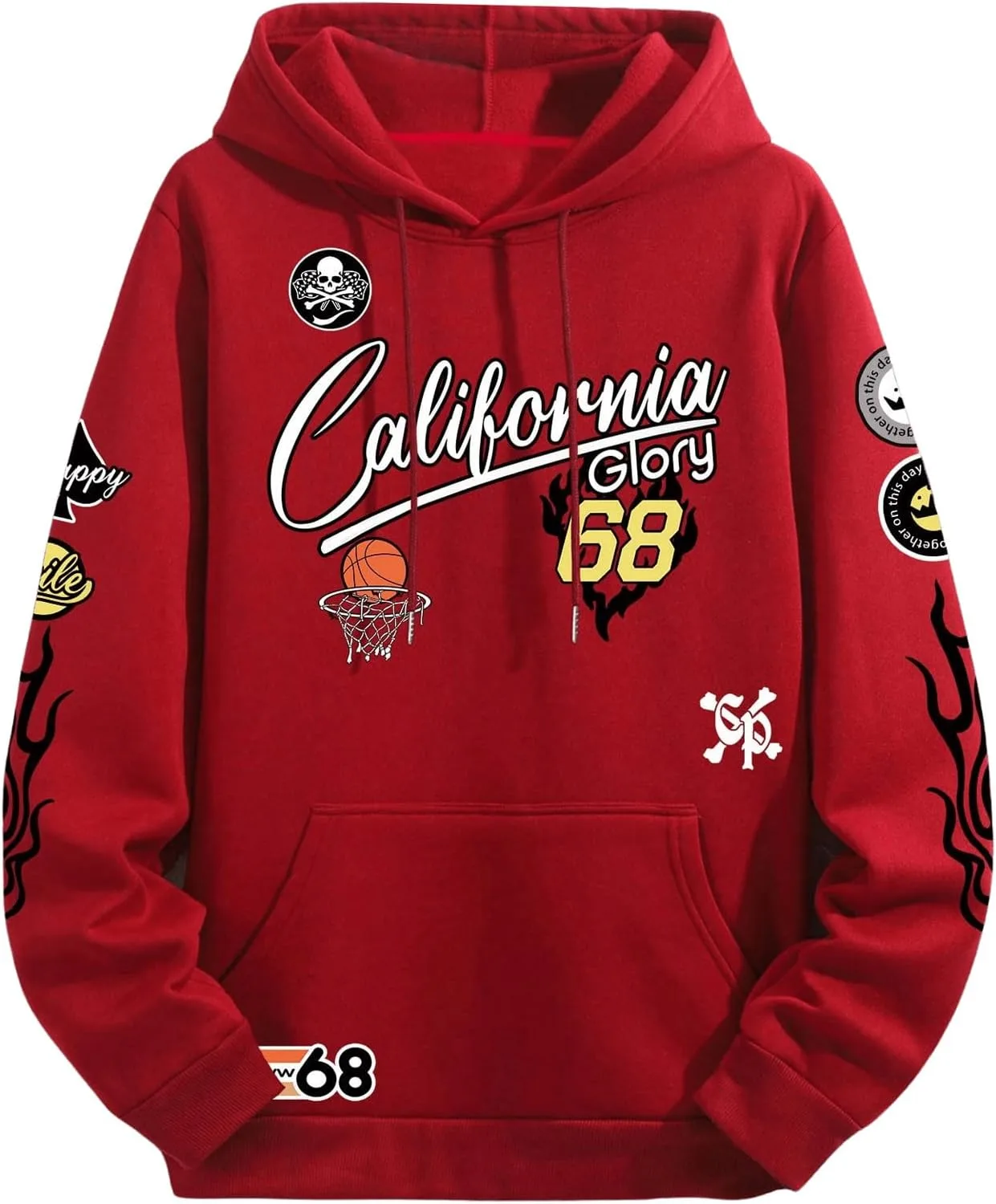 

GORGLITTER мужской стритвир графический худи Y2k оверсайз