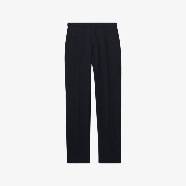 

Брюки Reiss Hatch прямого кроя с эффектом стрейч из смесовой шерсти, синий