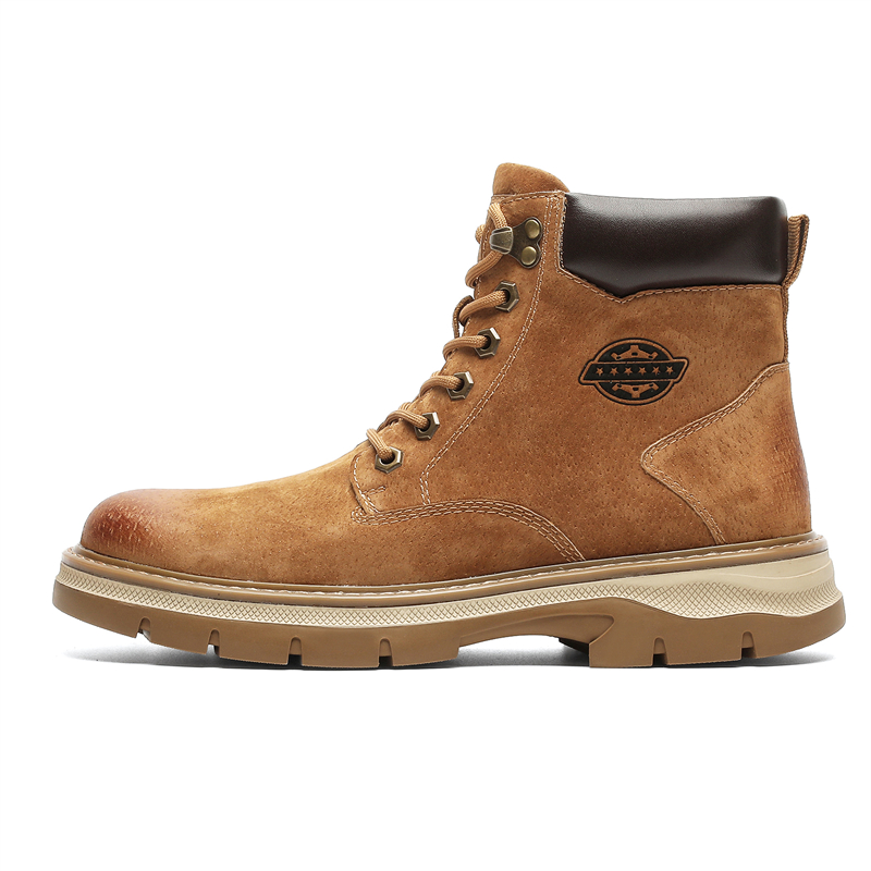 

WEISHIBANGWEI Жёлто-коричневые короткие мартинсы мужские, цвет Yellow Brown