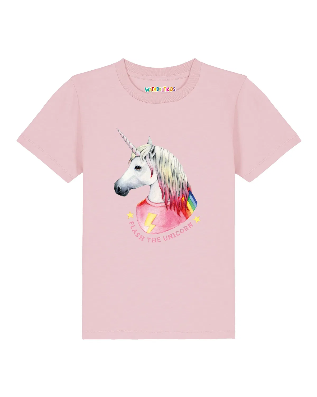 Футболка с единорогом Wat? Apparel, розовый — фото 2