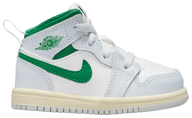 

Кроссовки Air Jordan 1 Mid TD 'Summit White Pine Green', белый