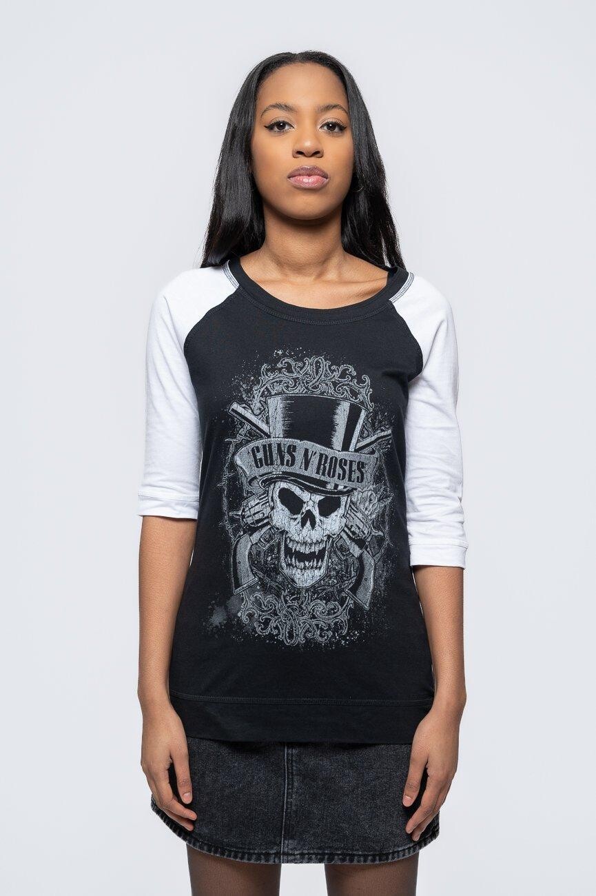 

Футболка Guns N Roses Faded Skull реглан, черный