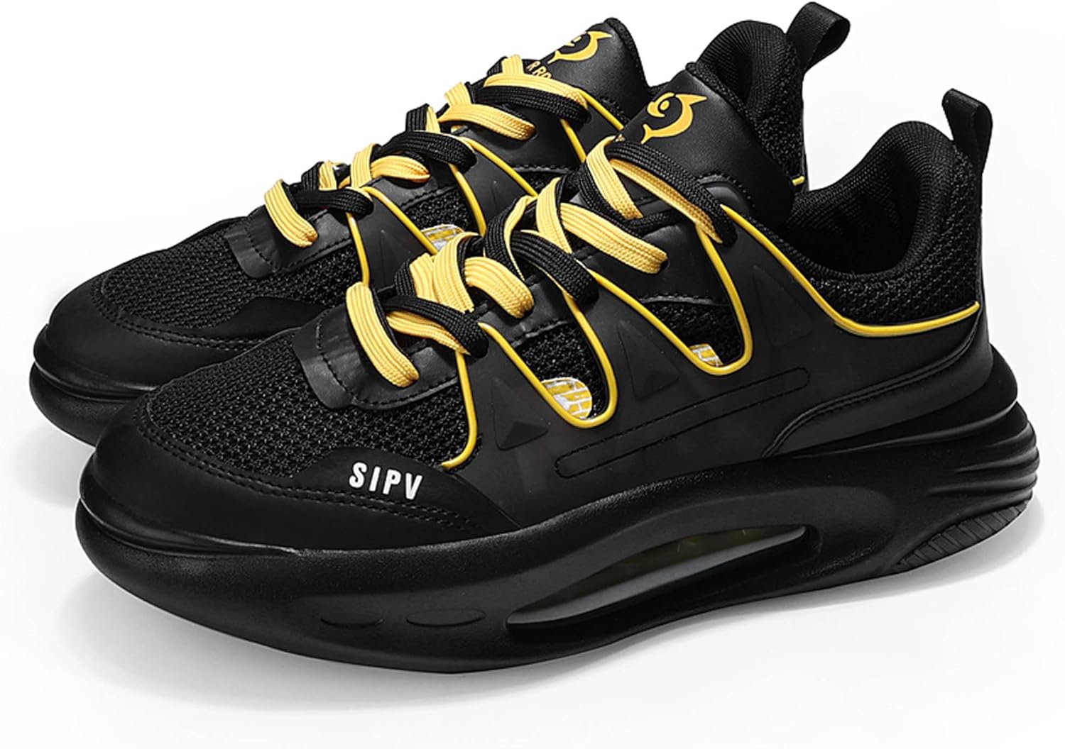 

Мужская и женская мода Легкие повседневные баскетбольные кроссовки Скейтбордические кроссовки Dzbajrqm, черный