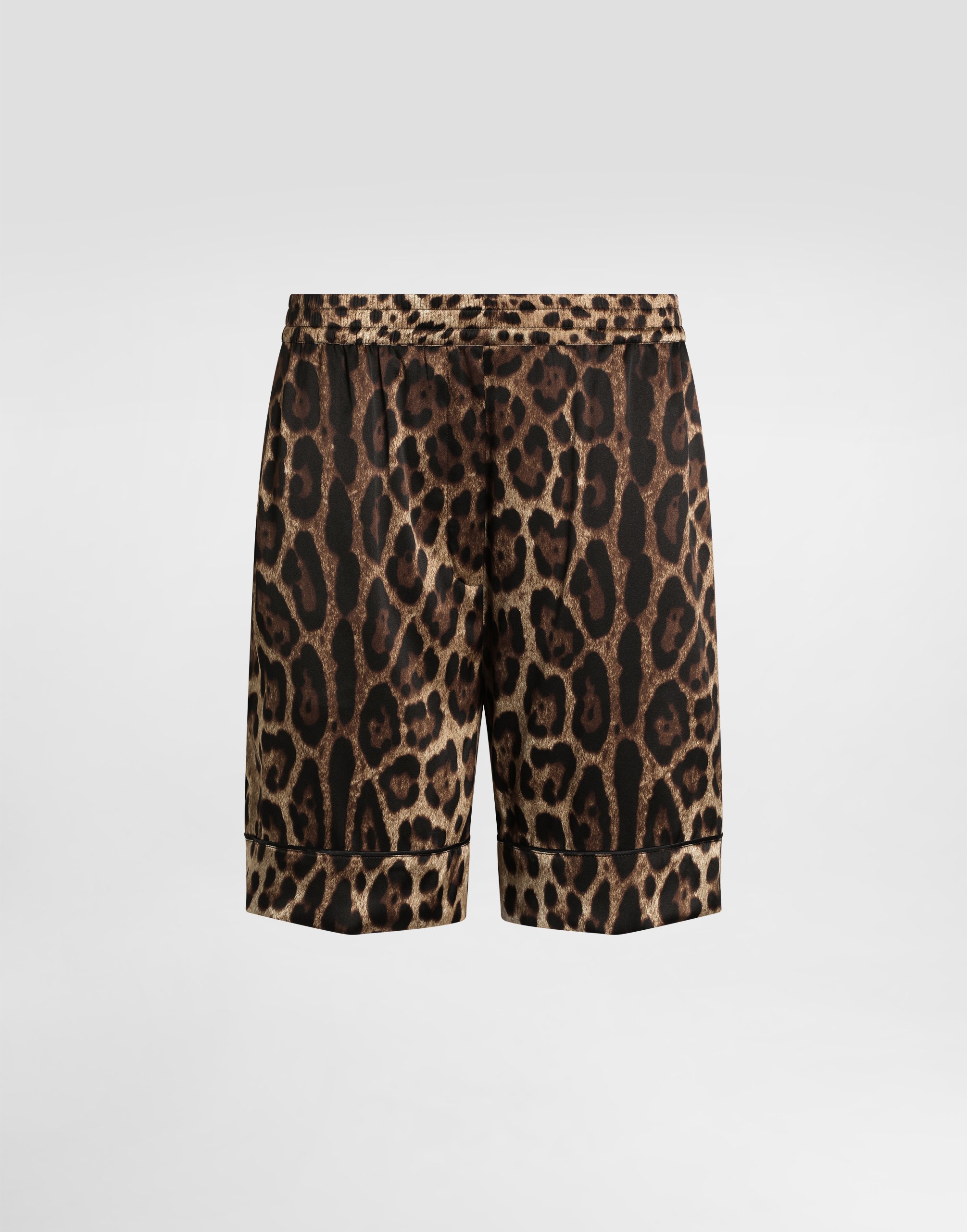 

Шелковые шорты Dolce & Gabbana, анималистичный принт