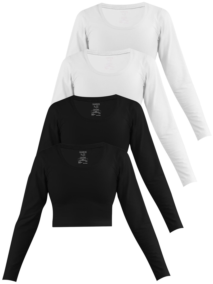 

Лонгслив Janice Shirt Nerja, черный/белый