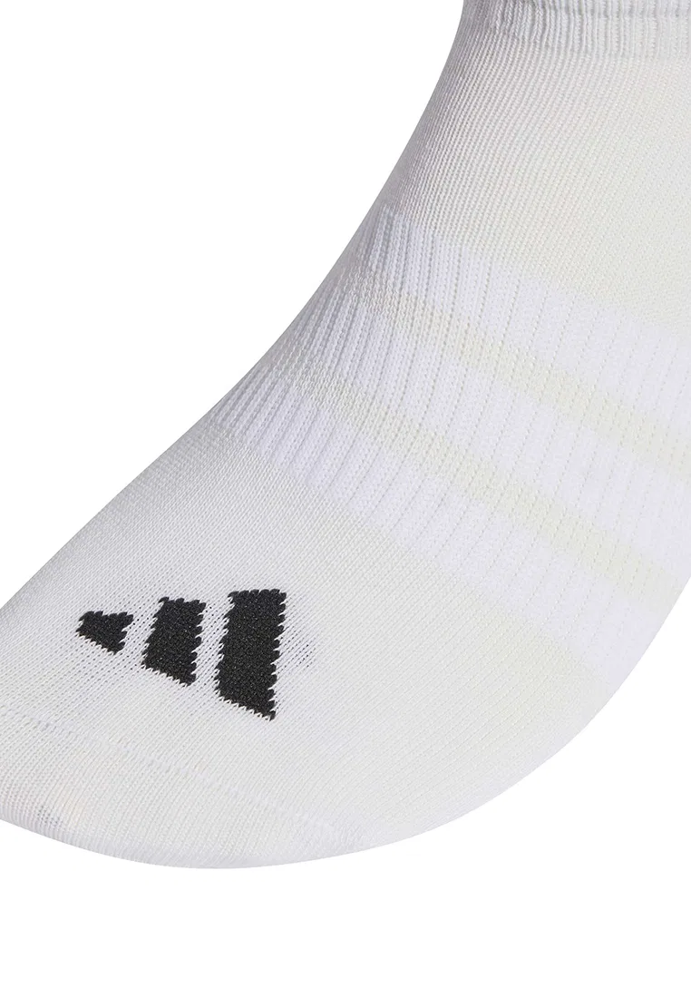 Носки спортивные, низкие, 3 пары Adidas, белый/черный — фото 3