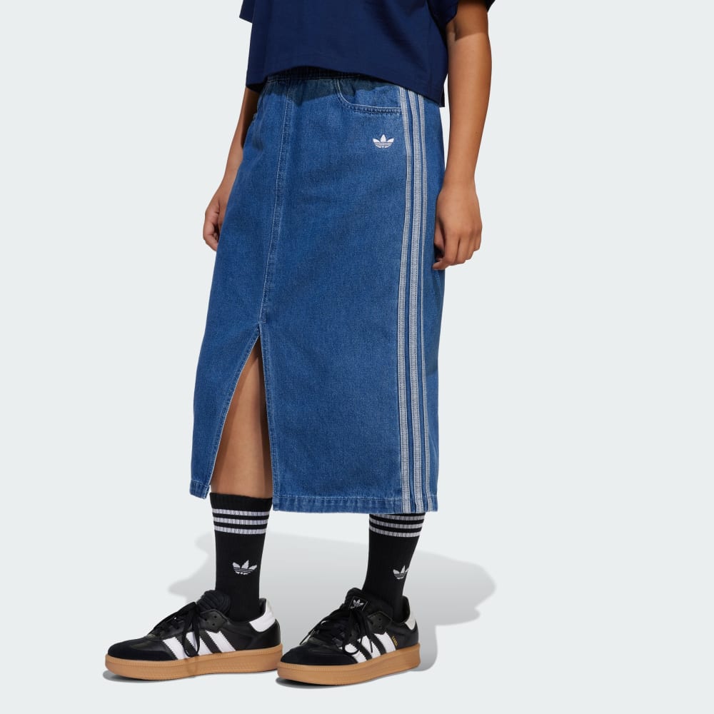 

Юбка Adidas Denim Skirt, цвет Medium Blue Denim