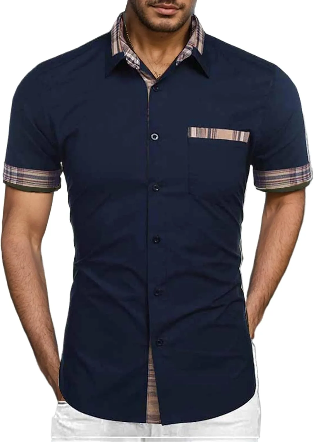 

Мужская футболка с карманом и V-образным вырезом