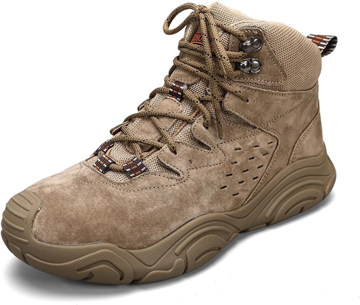 

Мужские замшевые кожаные ботинки на шнурках с платформой для походов, с круглым носком, массивные, средней высоты, с дышащей сетчатой подкладкой, легкие, для активного отдыха, альпинизма, походов, тактических задач и кемпинга Tengfeifly, хаки