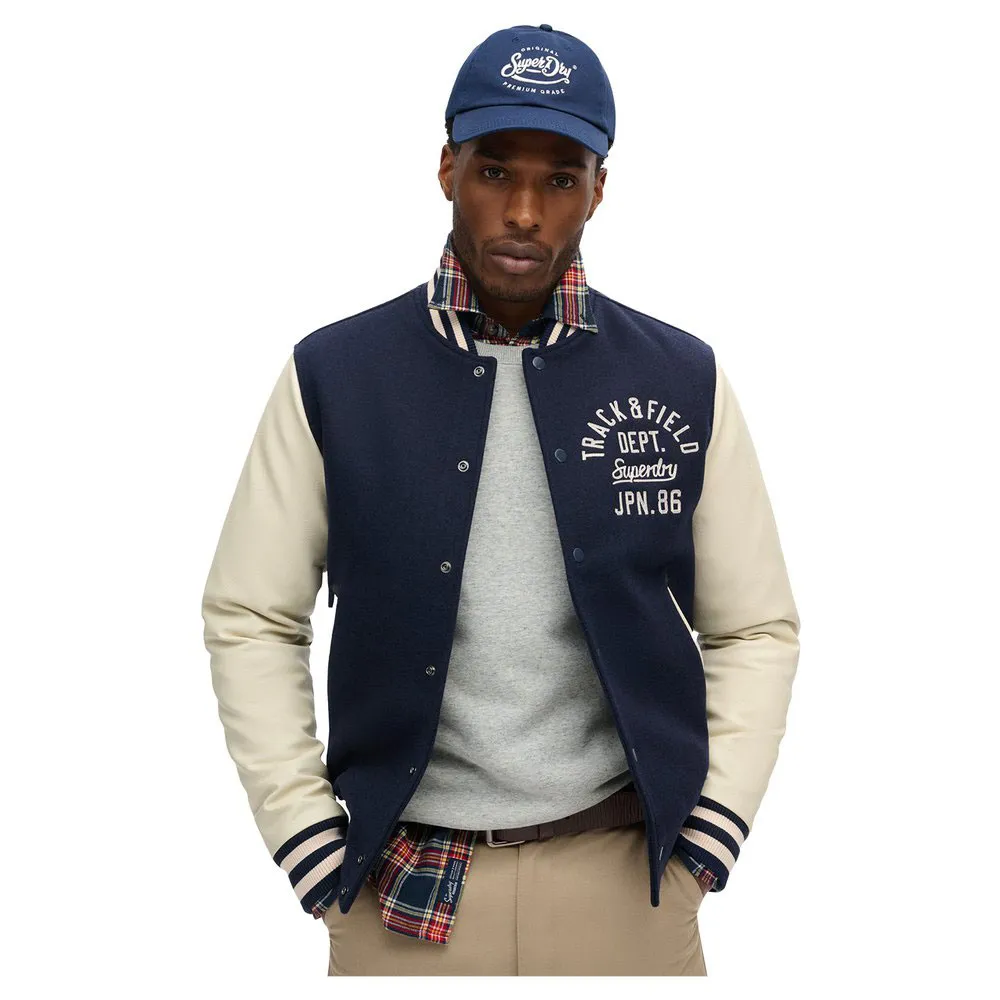 

Куртка Superdry Varsity Chain Stitch bomber, синий