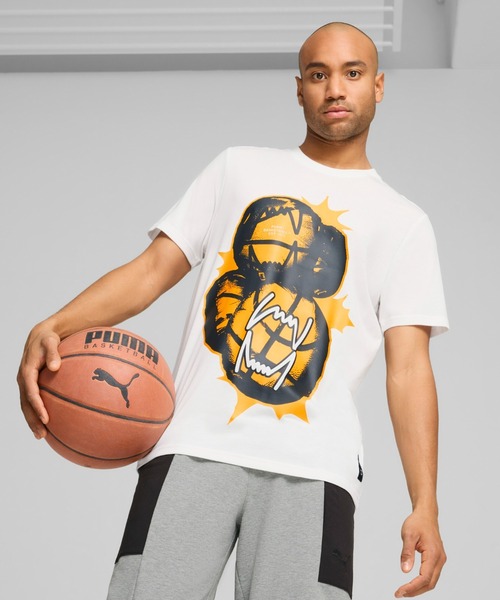 

Мужская баскетбольная футболка PUMA Instant Replay с коротким рукавом, белый