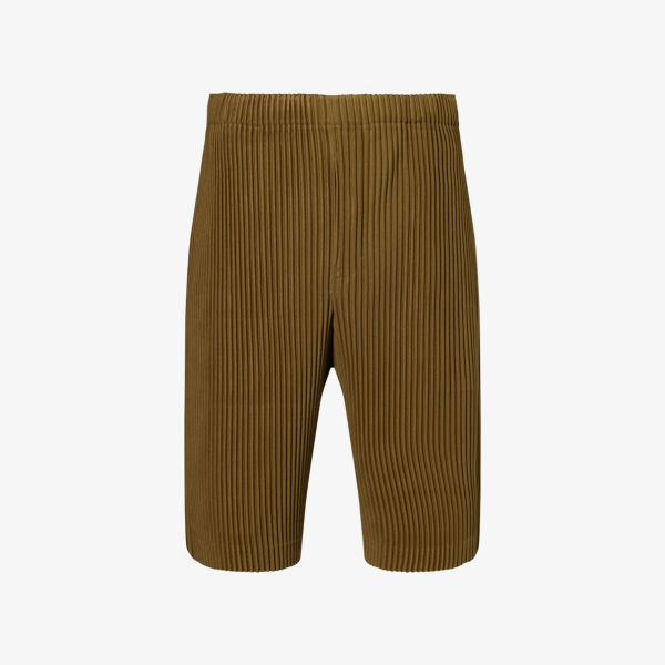 

Штаны-шорты плиссированные Regular Fit вязаные Homme Plisse Issey Miyake, хаки