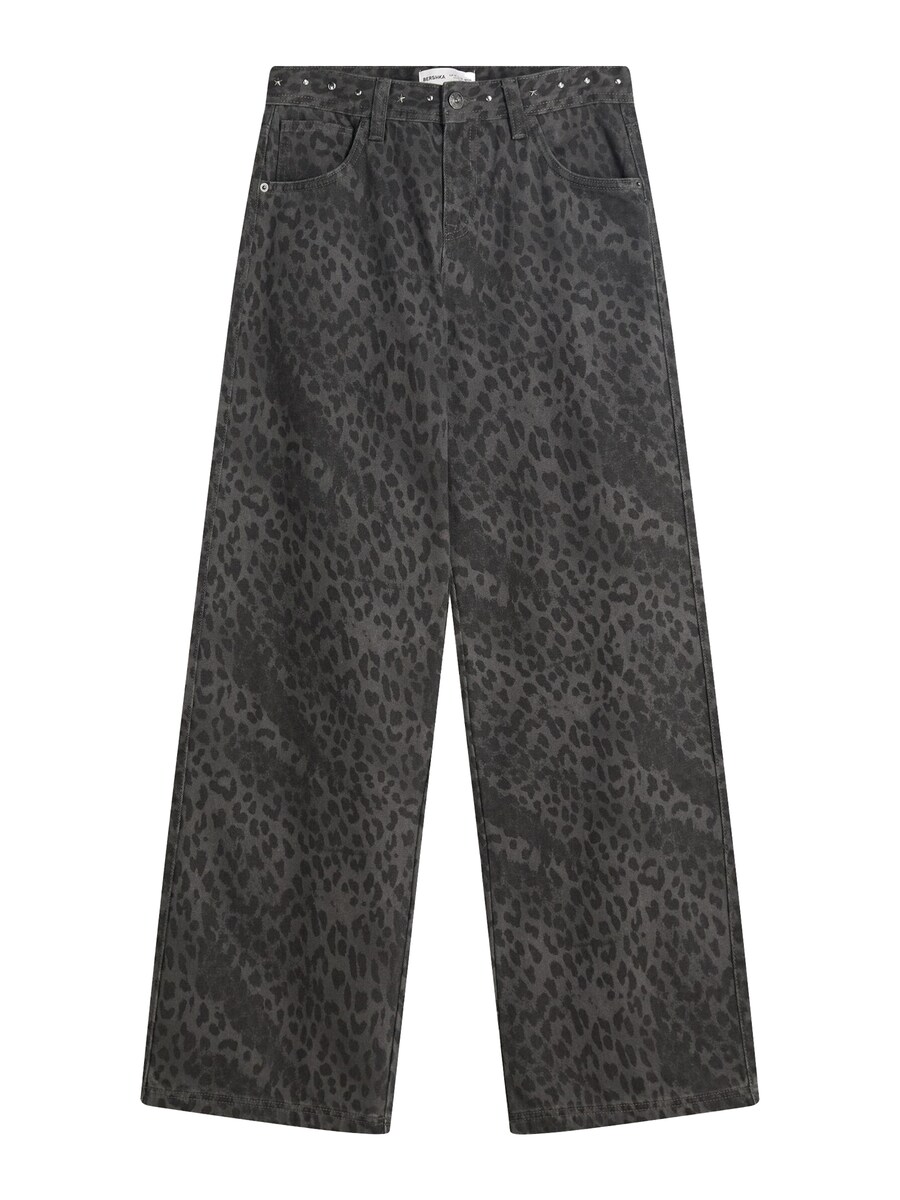 

Джинсы с широкими штанинами Bershka, Grey/Anthracite