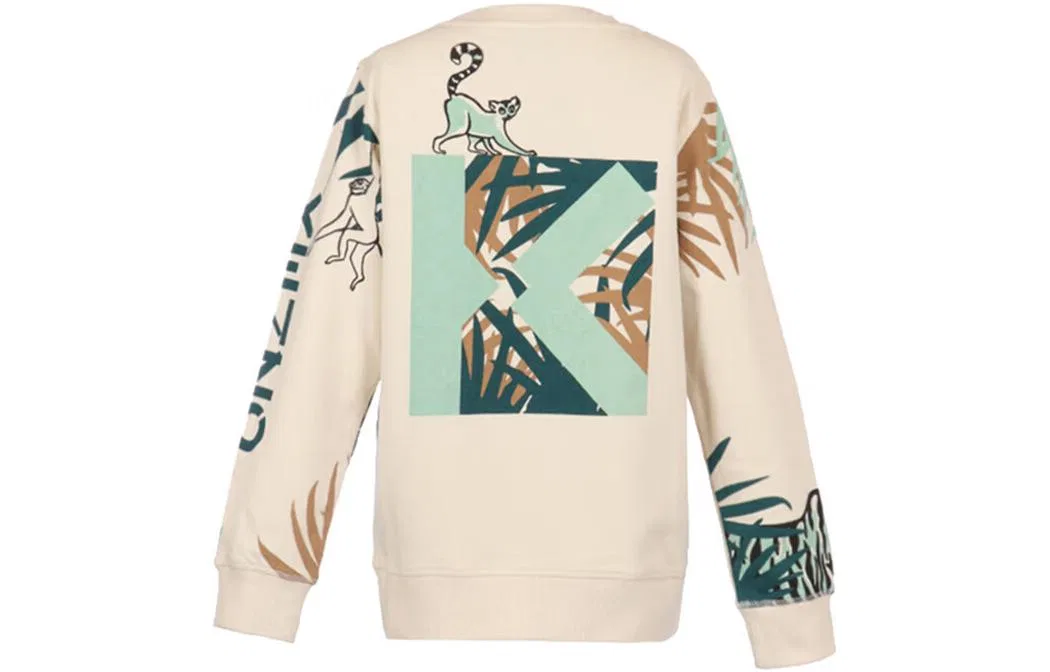 Детский свитшот с круглым вырезом KENZO, Ecru — фото 3