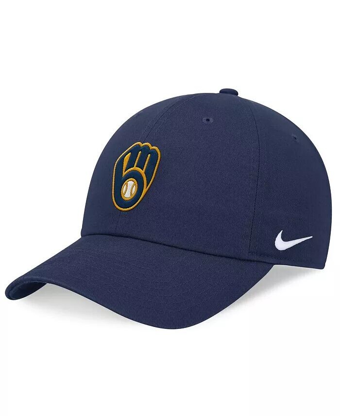 

Мужская темно-синяя регулируемая шляпа Milwaukee Brewers Club Nike, синий