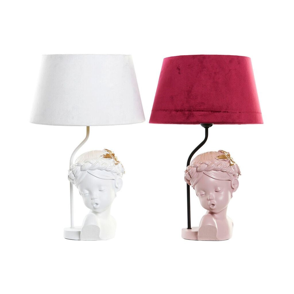 

Настольная лампа DKD Home Decor Красный Смола Светло-Розовый 220 В 50 Вт 30 x 30 x 49 см (2 шт.)