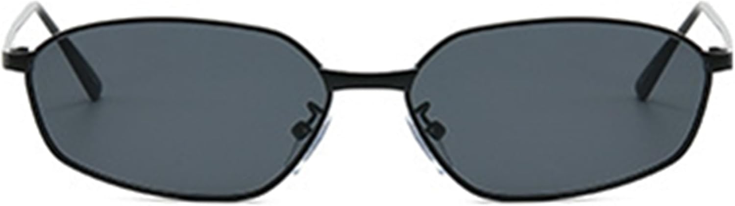 

Солнцезащитные очки Bullabulling в стиле ретро, ​​овальные, для женщин и мужчин, винтажный стиль 90-х, шестиугольные, модные, маленькие, металлические, защита от ультрафиолета UV400, Black