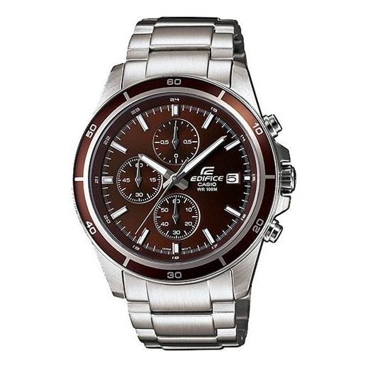 

Часы CASIO EDIFICESeries Men'ses Red/Silver Strap Mens Silver Analog, серебряный