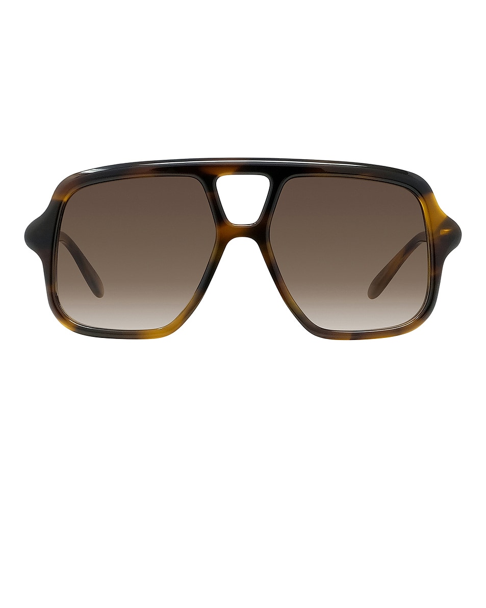 

Тонкие авиаторские очки Loewe, Dark Havana & Gradient Brown