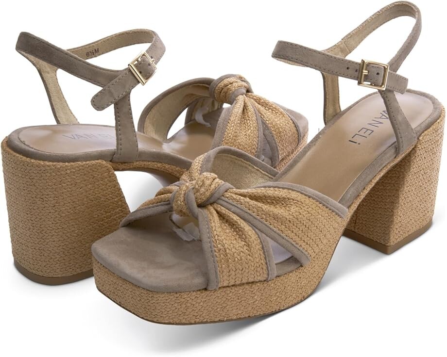 

Туфли Vaneli Mina, цвет Military Suede/Nat Raffia