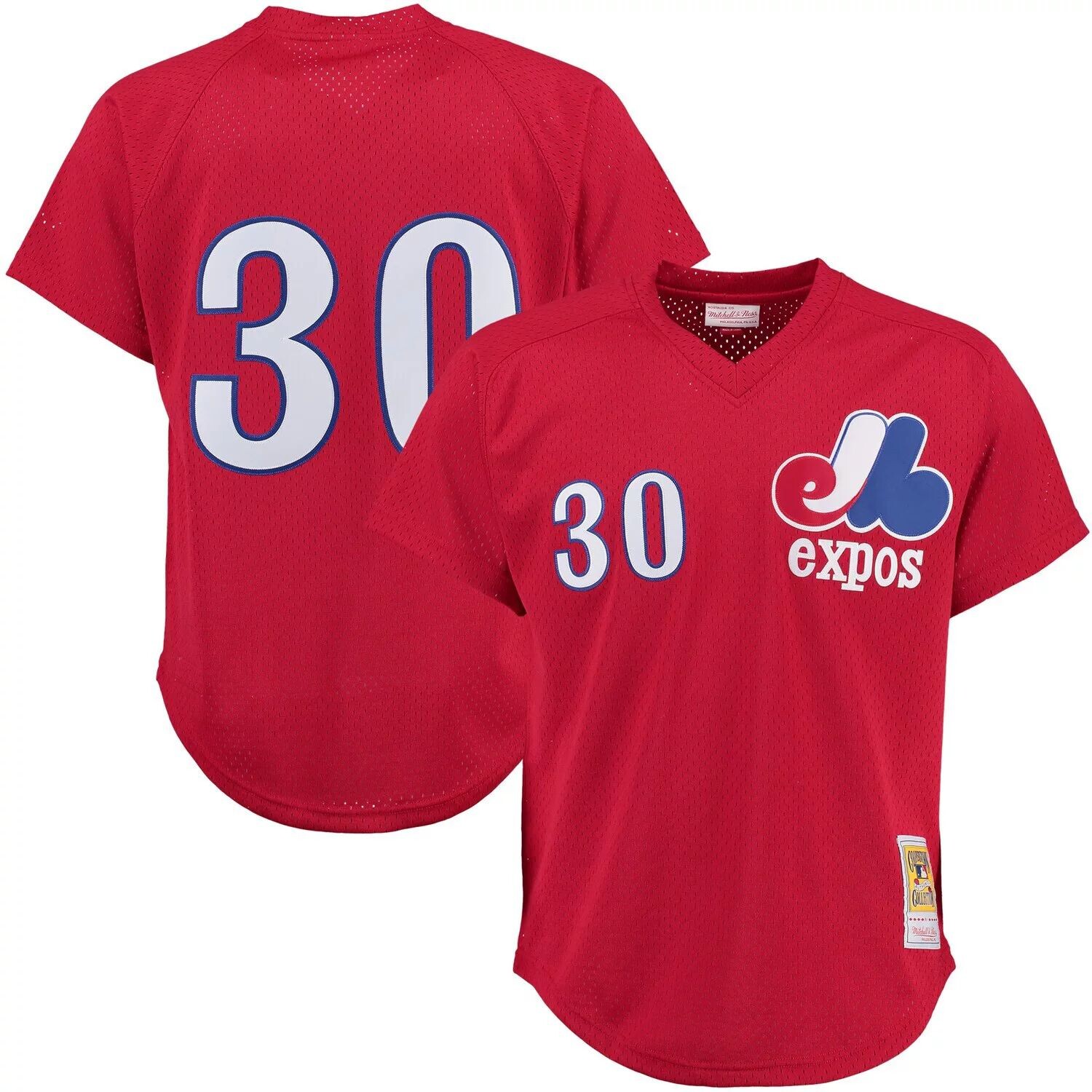 

Джерси Тима Рейнса Montreal Expos Mitchell & Ness для тренировки мяча - красный